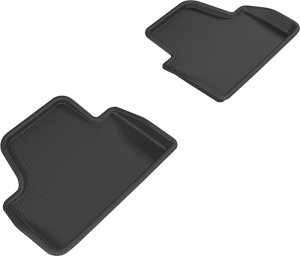 BMW 4 Series Floor Mats - Rear - 3D MAXpider - Kagu Series with Carbon Fiber Embossed Pattern - Black - `14-`20